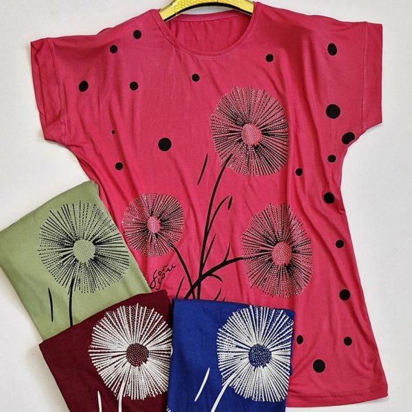 تیشرت ویسکوز قاصدک نگینی