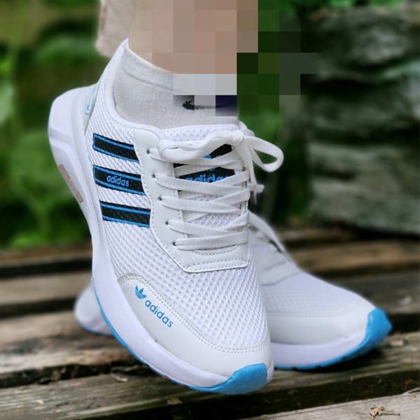 کتونی آدیداس آبی سفید