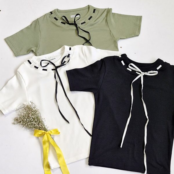 تیشرت فانریپ یقه بخیه ای - مانتو پاتریس رشت