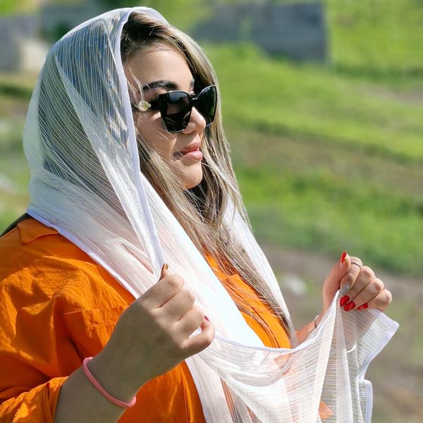 شال توری رنگی