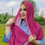 شال پلیسه خالخالی