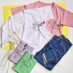 تیشرت کراپ چاپ زرافه نخ پنبه - مانتو پاتریس رشت