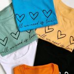 تیشرت چاپ 3 قلب