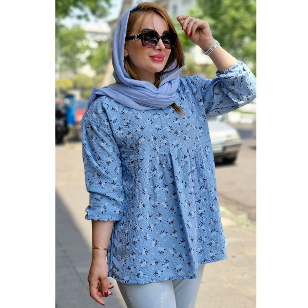 شومیز پفکی گلدار - مانتو پاتریس رشت