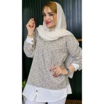 شومیز یقه سفید گلدار - مانتو پاتریس رشت