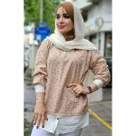 شومیز یقه سفید گلدار