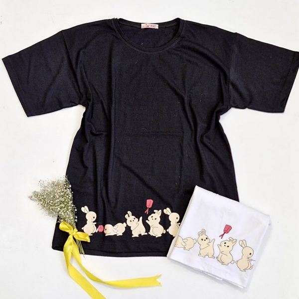 تیشرت چاپ 6 خرگوش - مانتو پاتریس رشت