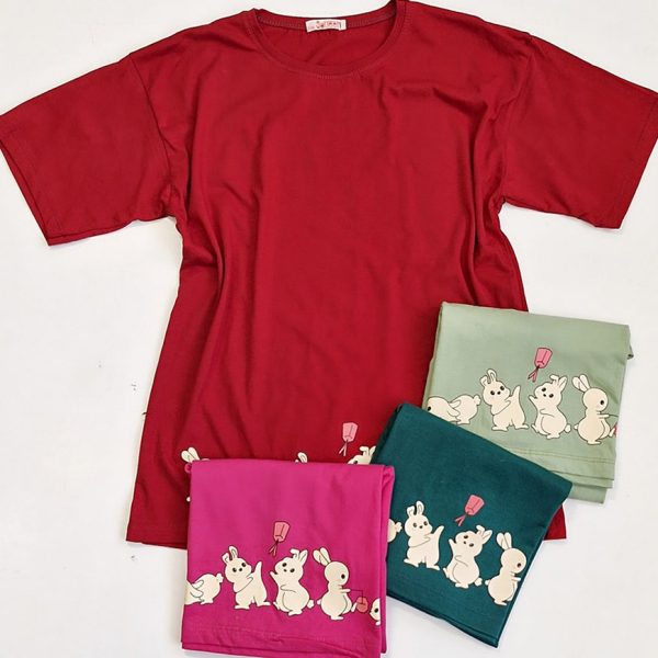 تیشرت چاپ 6 خرگوش - مانتو پاتریس رشت