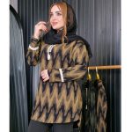 تونیک طرحدار آستین نواری