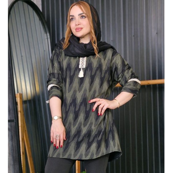 3920022-005-min تونیک طرحدار آستین نواری - مانتو پاتریس رشت