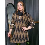 تونیک طرحدار آستین نواری - مانتو پاتریس رشت