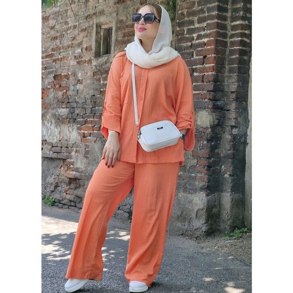 ست دو تیکه کریشه نارنجی