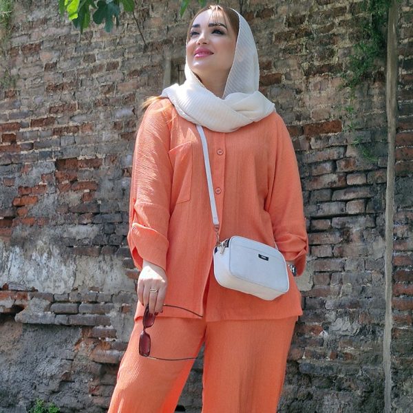 ست دو تیکه کریشه نارنجی