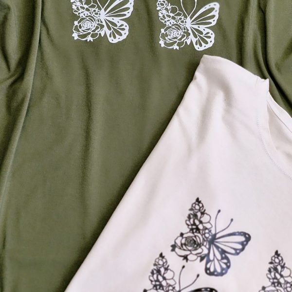 تیشرت لانگ چاپ پروانه