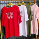 تیشرت لانگ چاپ پروانه - مانتو پاتریس رشت