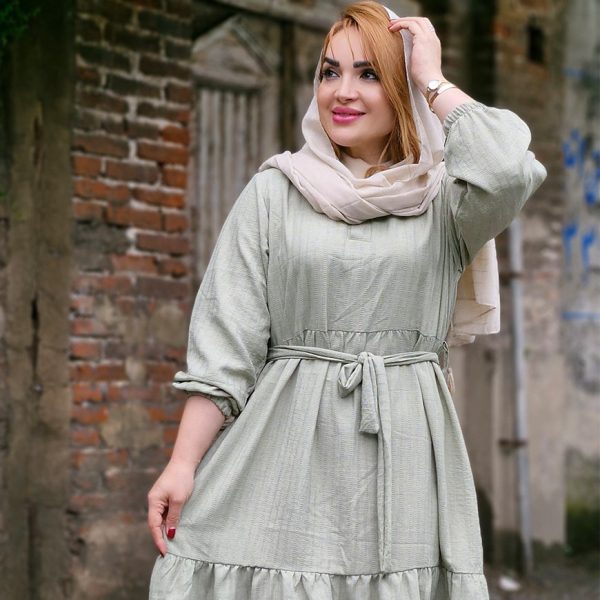 پیراهن ساحلی چین دار