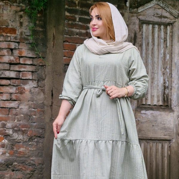 پیراهن ساحلی چین دار