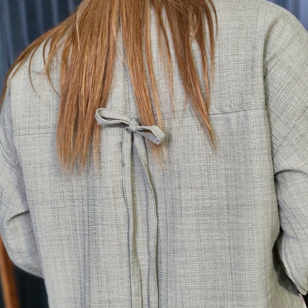 شومیز آستین پفی دو جیب