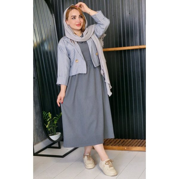 ست کت سارافون لینن راه راه