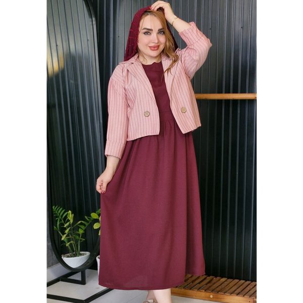 ست کت سارافون لینن راه راه - مانتو پاتریس رشت