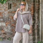 شومیز لینن هلالی