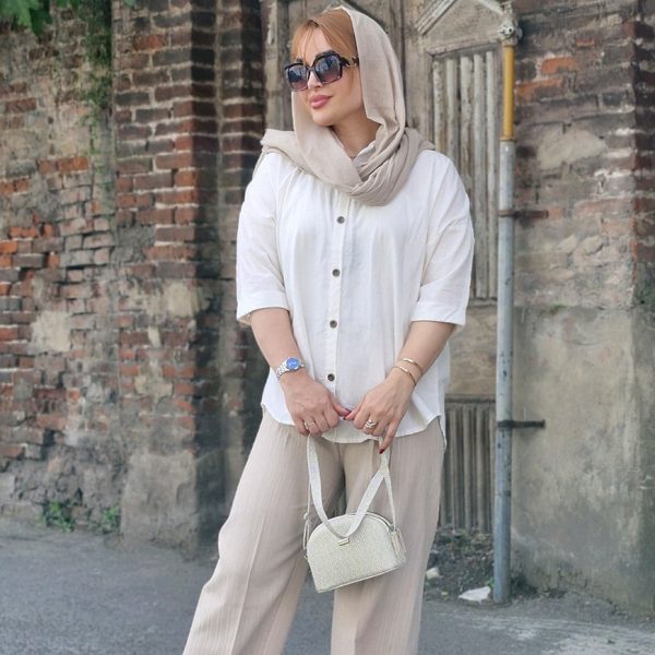 شومیز لینن هلالی