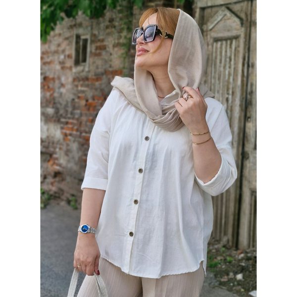 شومیز لینن هلالی