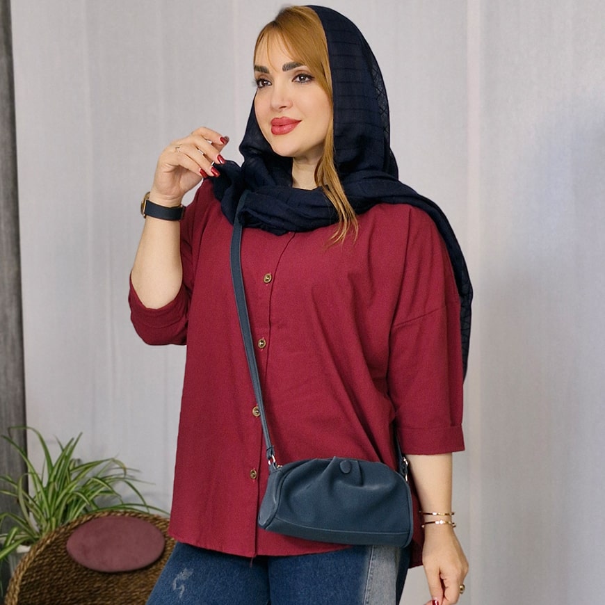 مانتو لینن رنگی