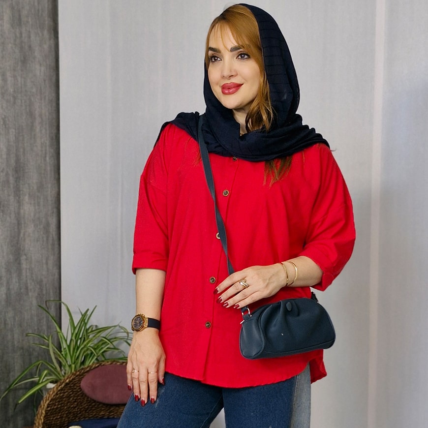 مانتو لینن رنگی