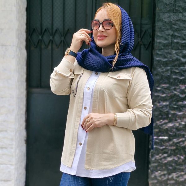 مانتو لینن جیب زنجیری