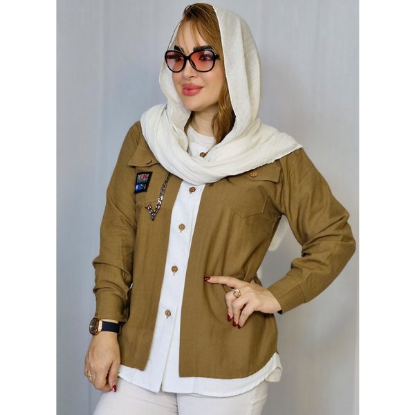 مانتو لینن جیب زنجیری