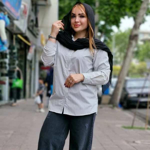 شومیز راه راه ساده