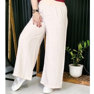 شلوار بگ لینن کمر کش - مانتو پاتریس رشت