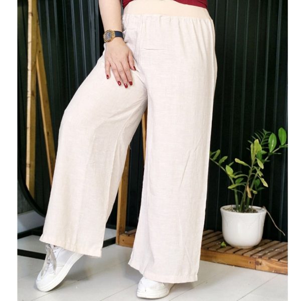 شلوار بگ لینن کمر کش - مانتو پاتریس رشت