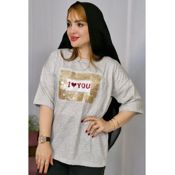 تیشرت ملانژ پولکی - مانتو پاتریس رشت