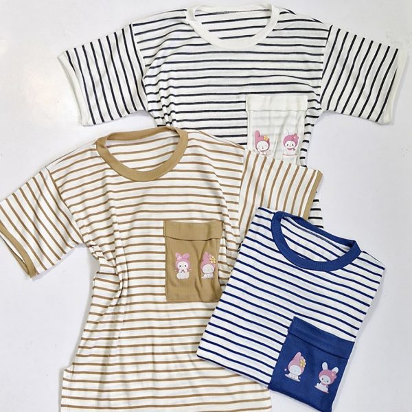 تیشرت راه راه جیب خرگوش فانریپ - مانتو پاتریس رشت