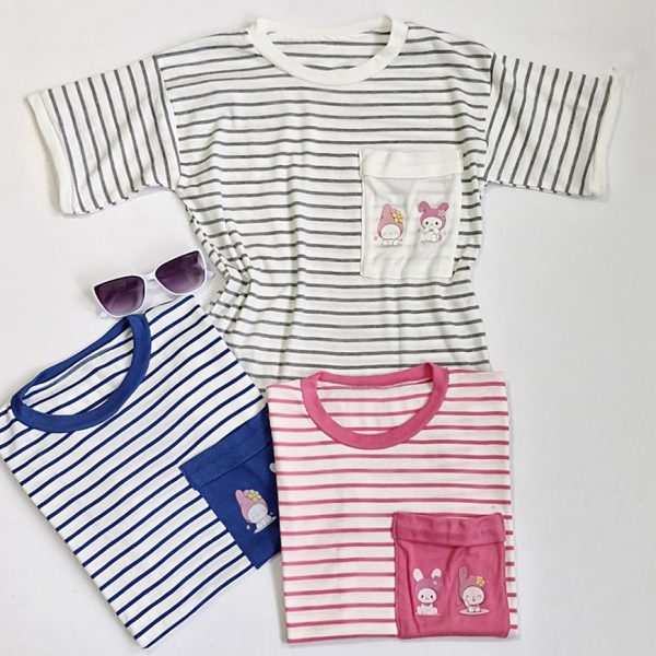 تیشرت راه راه جیب خرگوش فانریپ