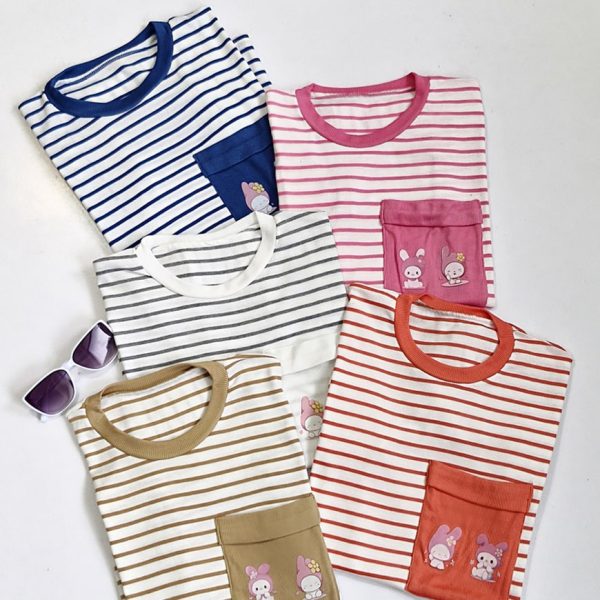 تیشرت راه راه جیب خرگوش فانریپ