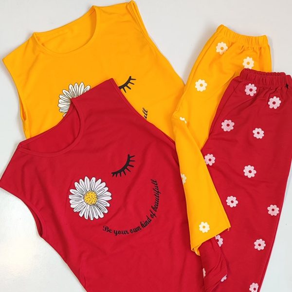 ست تاپ شلوارک بابونه