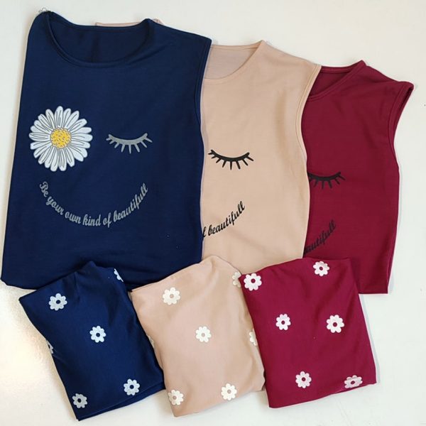 ست تاپ شلوارک بابونه