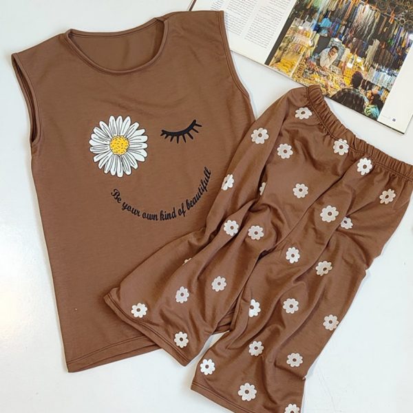 ست تاپ شلوارک بابونه