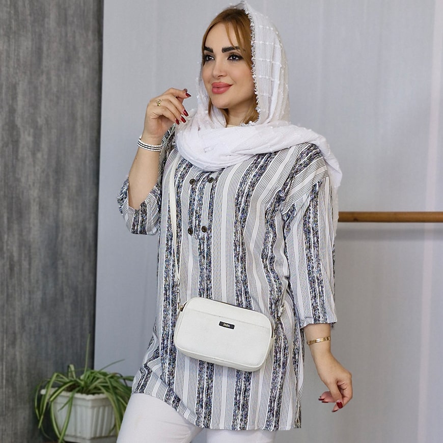 تونیک نخی 6 دکمه - مانتو پاتریس