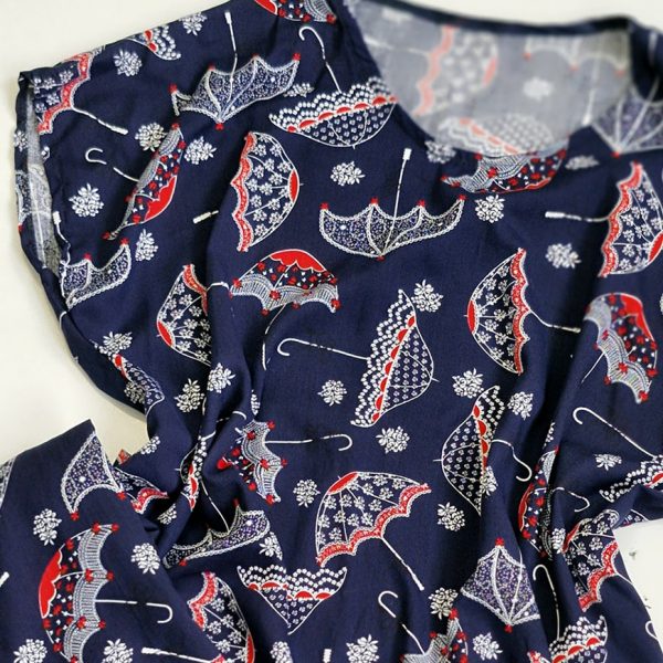 ست تیشرت شلوارک نخی طرحدار