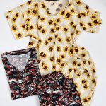 ست بلوز شلوار نخی گلدار