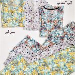 ست بلوز شلوار نخی گلدار - مانتو پاتریس رشت