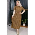 پیراهن ساحلی آستین کوتاه طرحدار