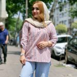 مانتو راه راه جلوبسته