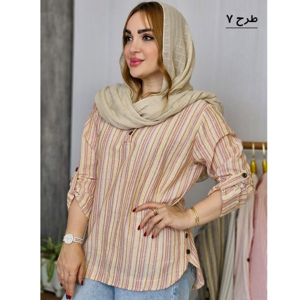 مانتو راه راه جلوبسته