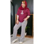 ست تیشرت شلوار نخ پنبه خرگوش توپی