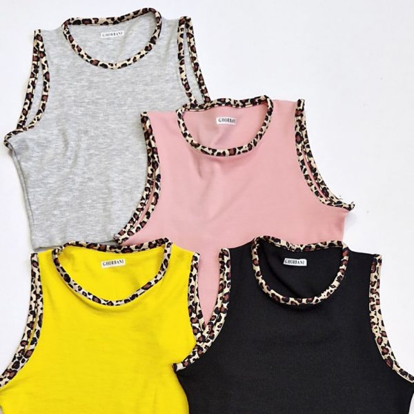 تاپ حلقه ای کراپ نوار پلنگی فانریپ